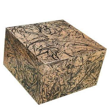 Шкатулка Чёрный Позолоченный Керамика Деревянный MDF 25 x 15 x 25 cm