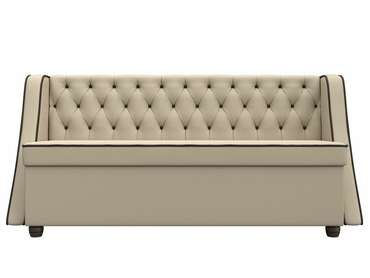 Кухонный прямой диван Лофт бежевого цвета (экокожа)