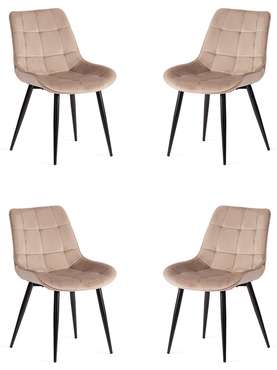 Комплект из четырех стульев Abruzzo бежевого цвета