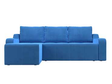 Угловой диван-кровать Элида голубого цвета левый угол