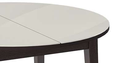 Раздвижной обеденный стол 1000 М бежево-коричневого цвета