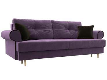 Прямой диван-кровать Сплин сиреневого цвета