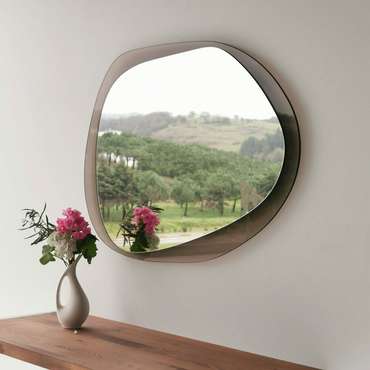Настенное зеркало 75x55 с основанием из закаленного стекла