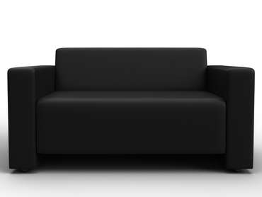 Диван Лига-093 черного цвета (экокожа)