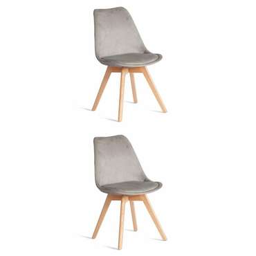 Набор из двух стульев Tulip Soft светло-серого цвета