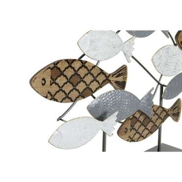 Декоративная фигура 65,4 x 9,5 x 43 cm Чёрный Синий Коричневый Спирали (2 штук)