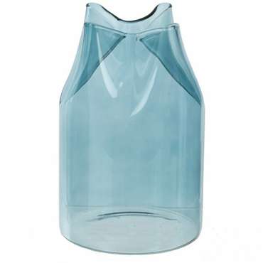 Стеклянная ваза H14 голубого цвета