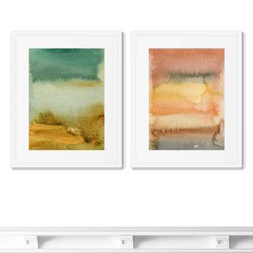Набор из 2-х репродукций картин в раме Landscape colors, No2
