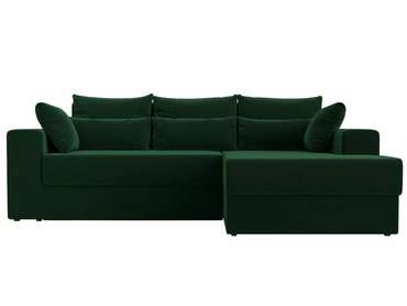 Угловой диван-кровать Майами зеленого цвета правый угол