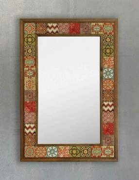 Настенное зеркало 43x63 с каменной мозаикой и композитным основанием