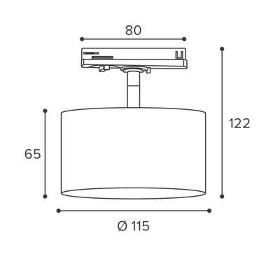 Трековый светильник однофазный Wolta WTL-18/GX70-W BASIC под лампу GX70 220V Белый BASIC