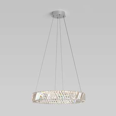 Подвесной светильник с хрусталем 101004 LED никель хрусталь Strotskis Solis