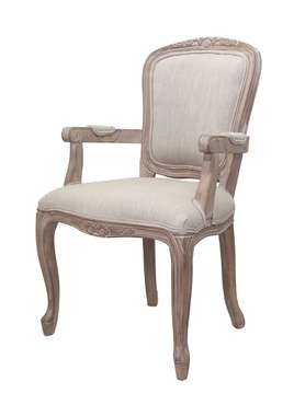 Стул с подлокотниками Gran arm beige бежевого цвета