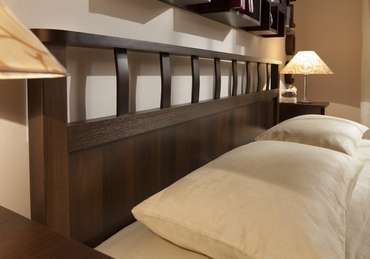 Кровать с ортопедическим основанием Sherlock Люкс 90х200 коричневого цвета