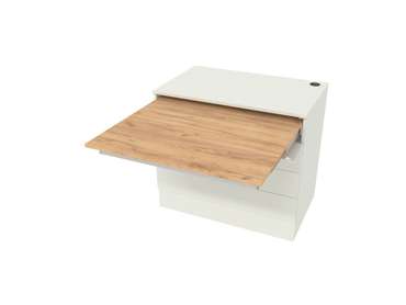 Домашний офис с выдвижным столом и ящиками Талант Т3290.2 серого цвета