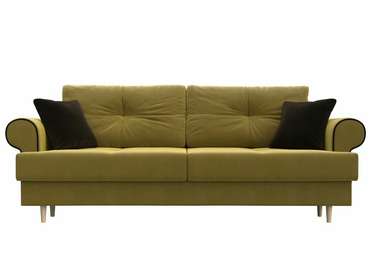 Прямой диван-кровать Сплин желтого цвета