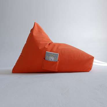 Кресло-мешок из натурального хлопка оранжевого цвета