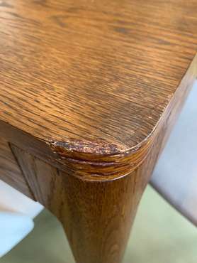 Обеденный стол АРК тонированный S коричневого цвета