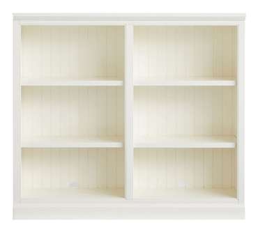Книжный шкаф двойной Ривьера белого цвета