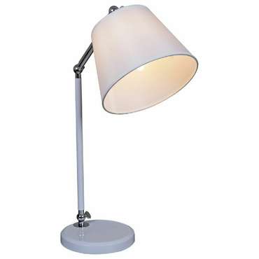 Настольная лампа 02225-2.7-01 WH (ткань, цвет белый)
