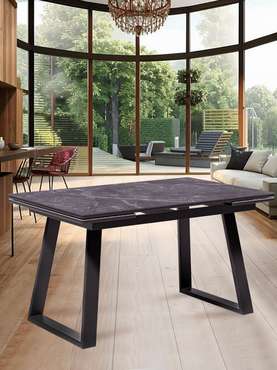 Раздвижной обеденный стол ML140 черного цвета