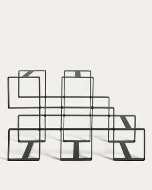 Подставка для бутылок Edur черного цвета 