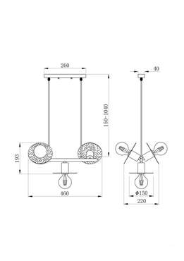 Подвесной светильник Freya FR4009PL-03GB Ferro Loft