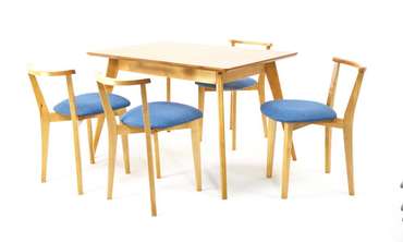 Обеденная группа Сканди 120 сине-коричневого цвета