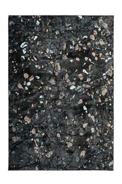 Рельефный ковер Greta Pebbles темно-серого цвета 80х150