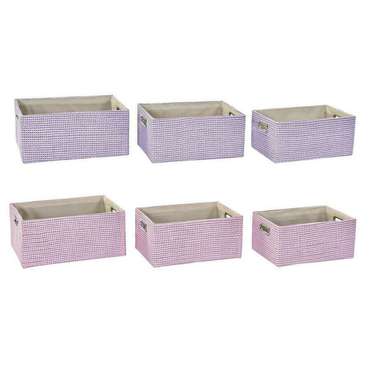 Плетеные корзины и коробки Набор корзин DKD Home Decor 40,5 x 27,5 x 18 cm полиэстер (2 штук)