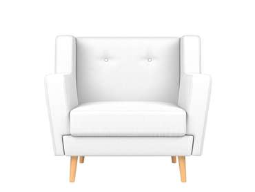 Кресло Брайтон белого цвета (экокожа)