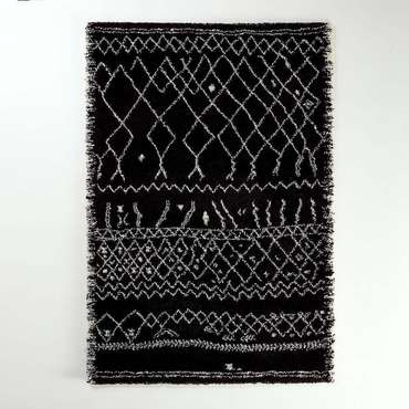 Ковер в берберском стиле Afaw 120х170 черного цвета