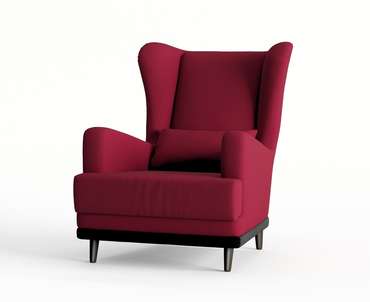 Кресло Грэмми в обивке из велюра бордового цвета