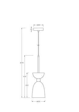 Подвесной светильник Cloches с плафоном серо-белого цвета