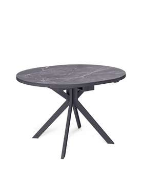 Раздвижной обеденный стол DO1100 с керамической столешницей цвета мрамор черный