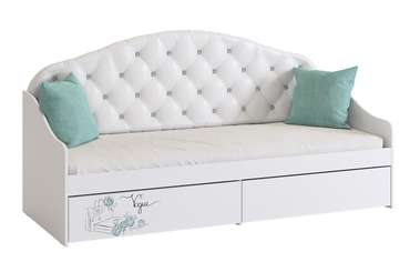 Кровать Гламур 80х190 белого цвета без подъемного механизма