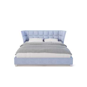 Кровать Гамма 160х200 светло-голубого цвета без подъемного механизма