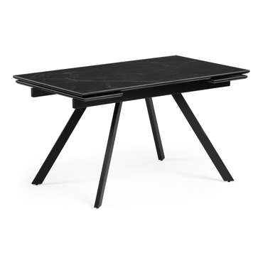 Раздвижной обеденный стол Габбро черного цвета