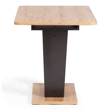 Раздвижной обеденный стол Fox бежево-черного цвета