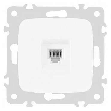 Розетка телефонная RJ-11 без рамки 205.51-1.white
