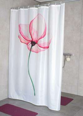 Штора для ванных комнат Belle бело-розового цвета