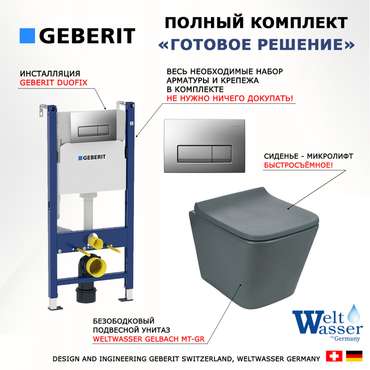 Комплект 3 в 1 инсталляция Duofix