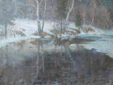 Картина "Лесной берег. Весна"
