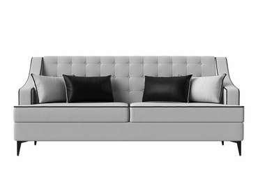 Прямой диван Марк белого цвета (экокожа)