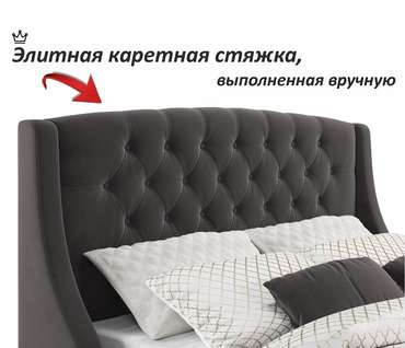 Кровать Stefani 180х200 коричневого цвета с подъемным механизмом и матрасом