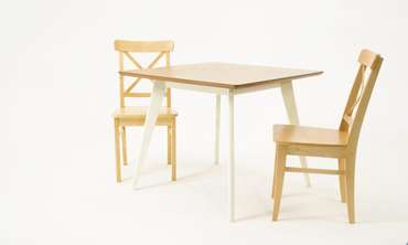 Обеденная группа Сканди 90 бежево-коричневого цвета