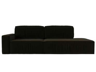 Прямой диван-кровать Прага модерн коричневого цвета подлокотник слева