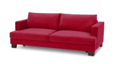 Прямой диван-кровать Марсель красного цвета