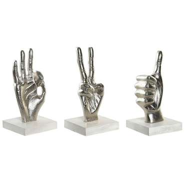 Декоративная фигура DKD Home Decor Серебристый 10 x 10 x 20 cm (3 штук)