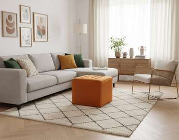 Пуф Lori оранжевого цвета